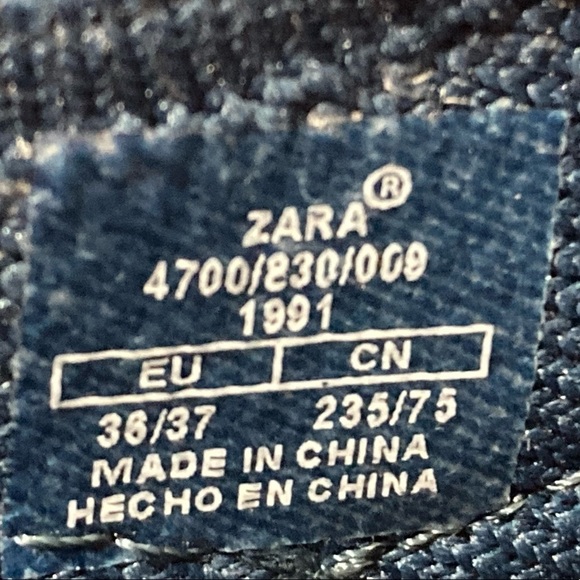 Zara Womens Blue Neoprene Flat Activity Shoes - Size EU 36/37 & US 6-6.5 NWT - Picture 9 of 9